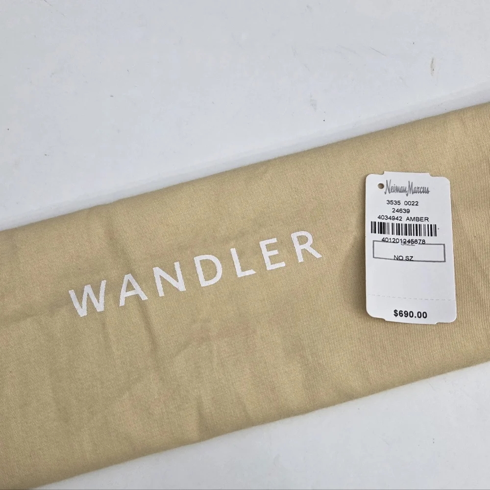NWT WANDLER MINI CARLY CHAIN STRAP LEATHER SHOULDER BAG - AMBER